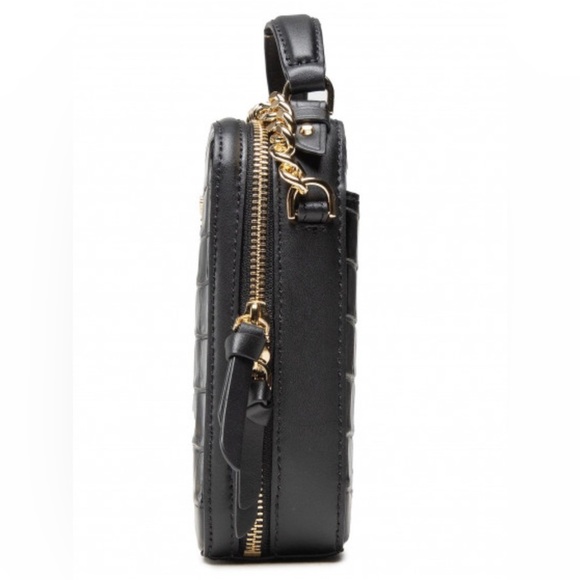 MICHAEL MICHAEL KORS Crossbody Small Handbag Black Genuine Leather AUTHENTIC New - Picture 3 of 10